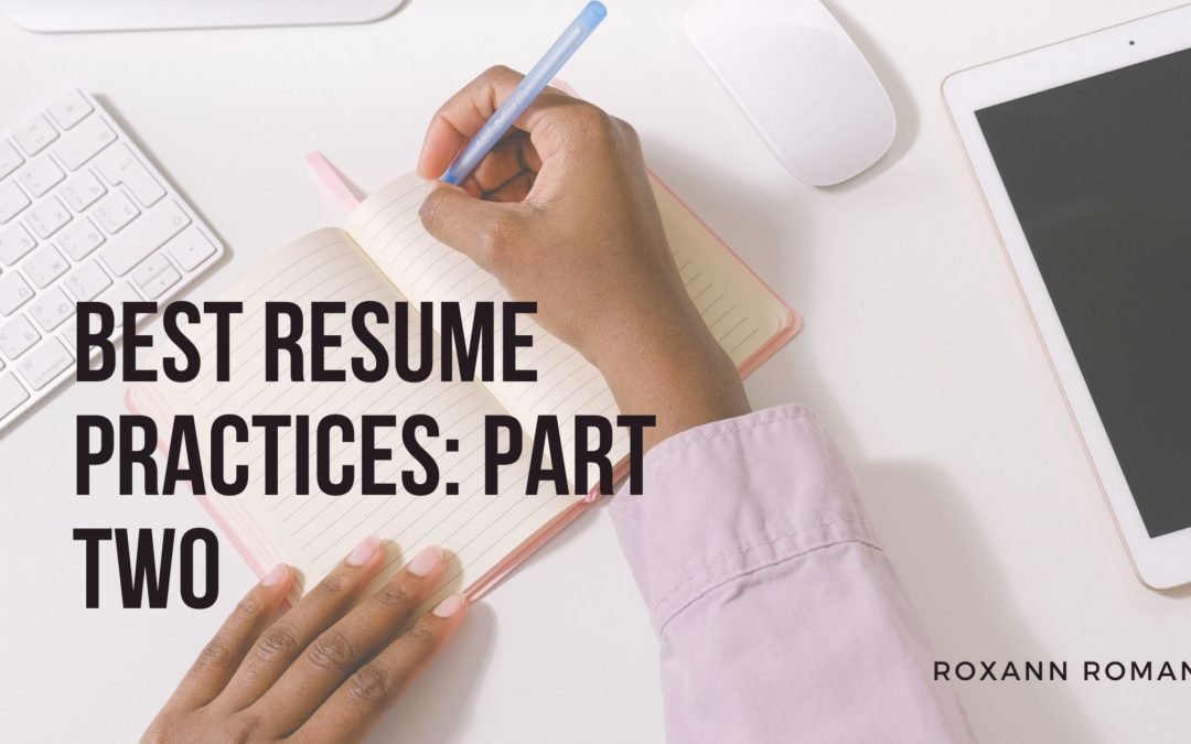 Roxann Romano best resume practices